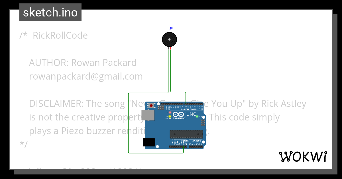 Rickroll Wokwi Esp Stm Arduino Simulator