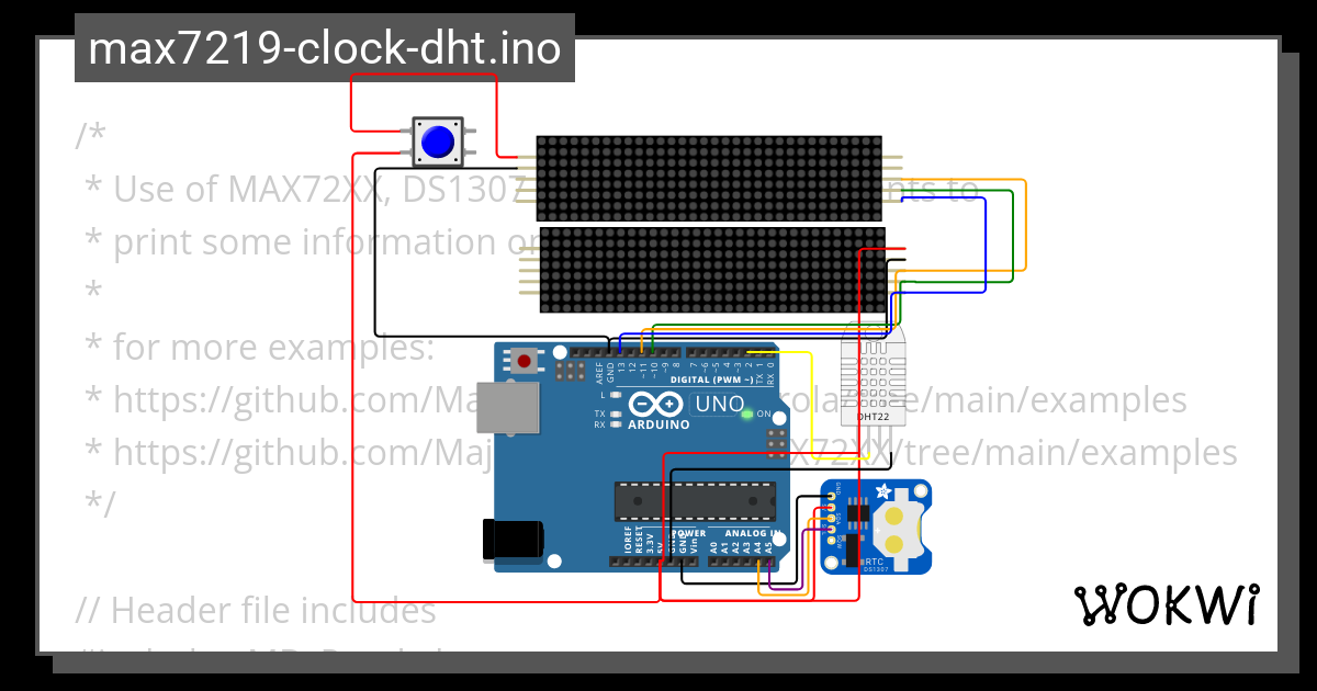 Max Clock Dht Ino Wokwi Esp Stm Arduino Simulator