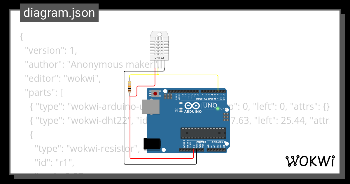 Test Dht22 Ino Wokwi ESP32 STM32 Arduino Simulator