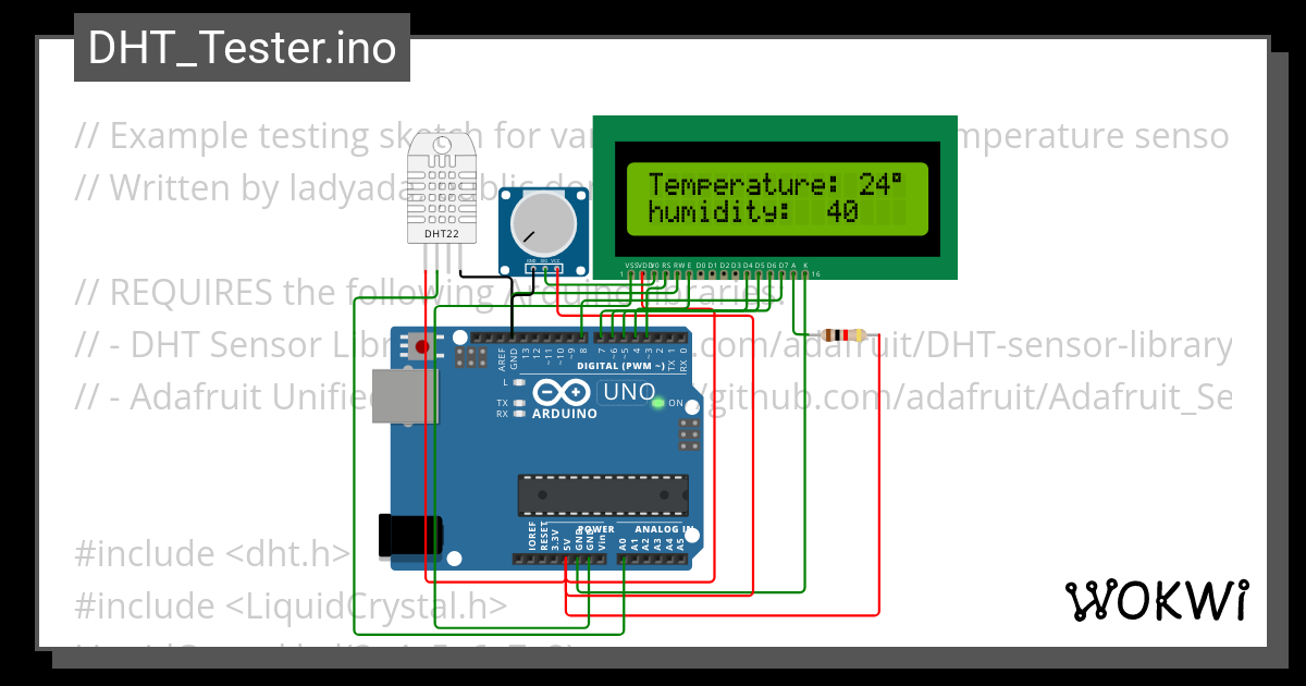 Dht Tester Ino Wokwi Esp Stm Arduino Simulator