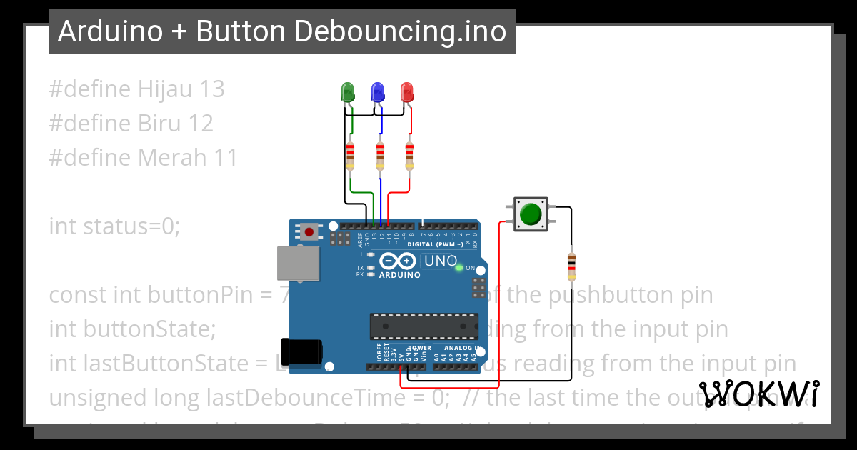 Arduino Button Debouncing Ino Wokwi ESP32 STM32 Arduino Simulator