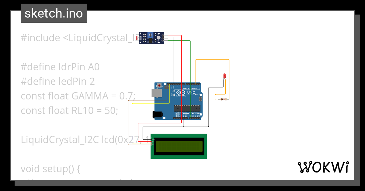 Ldr Sensor Ino Wokwi Esp Stm Arduino Simulator