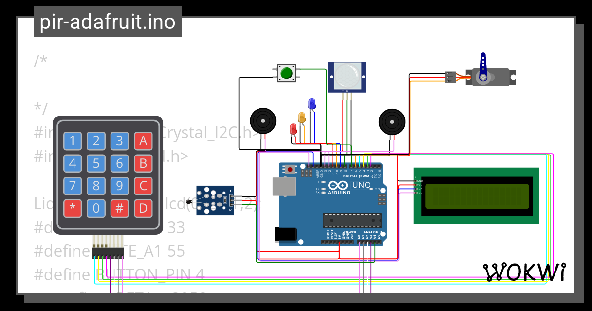 Pir Adafruit Ino Wokwi Esp Stm Arduino Simulator