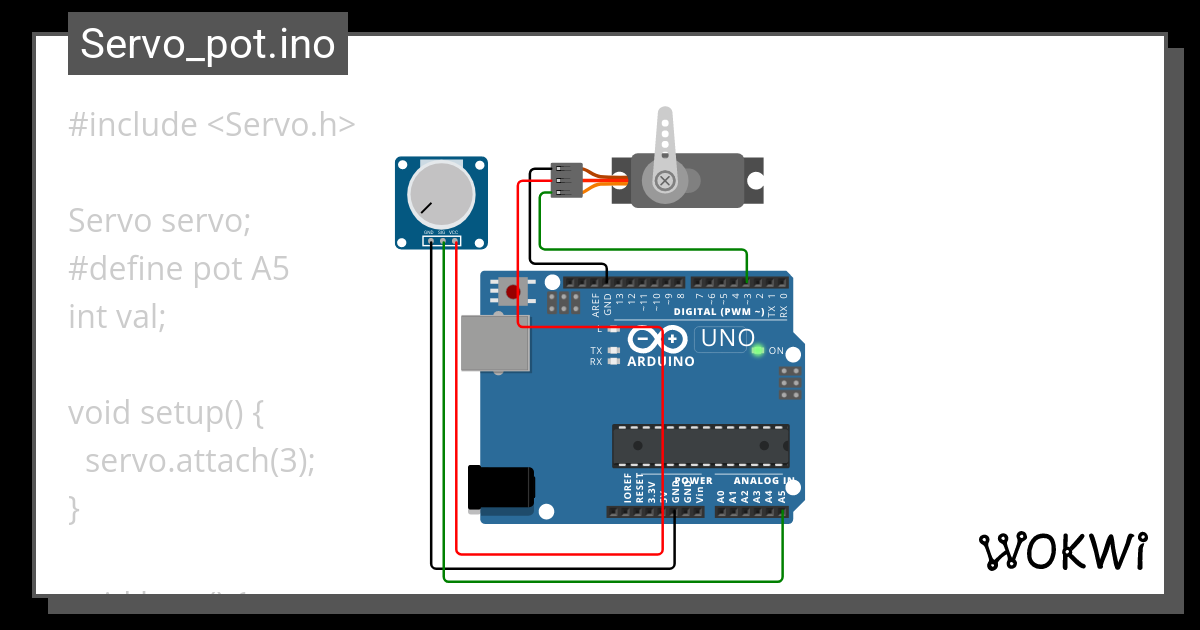 Servo Pot Ino Wokwi Esp Stm Arduino Simulator