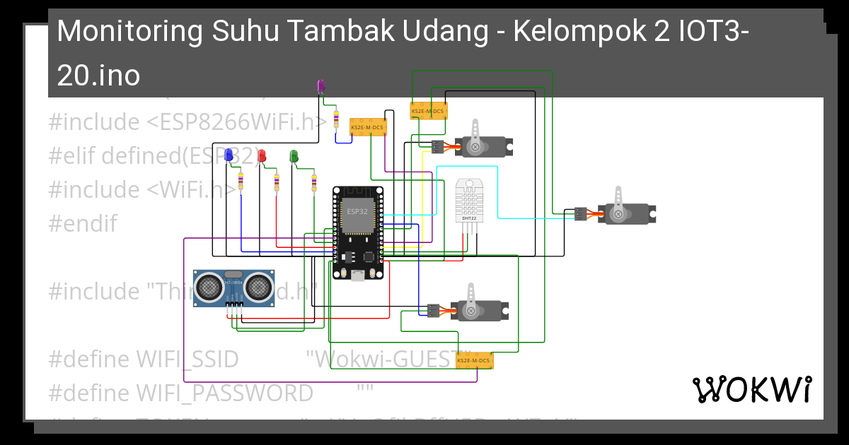 Monitoring Suhu Tambak Udang Kelompok Iot Ino Wokwi Esp