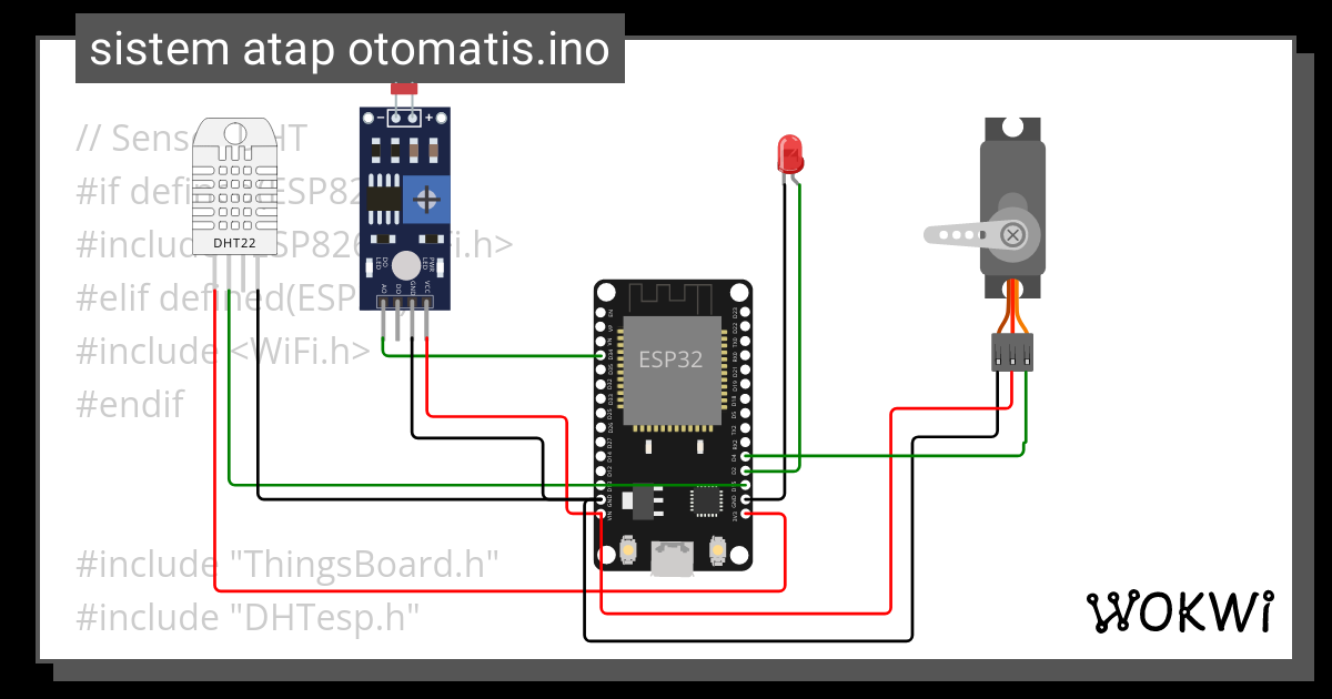 Sistem Atap Otomatis Ino Wokwi Arduino And Esp Simulator Vrogue