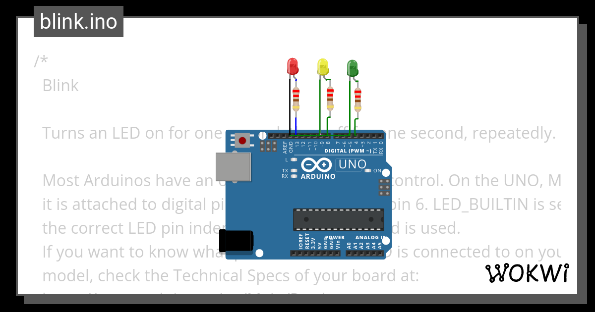 Blink Ino Wokwi Esp Stm Arduino Simulator