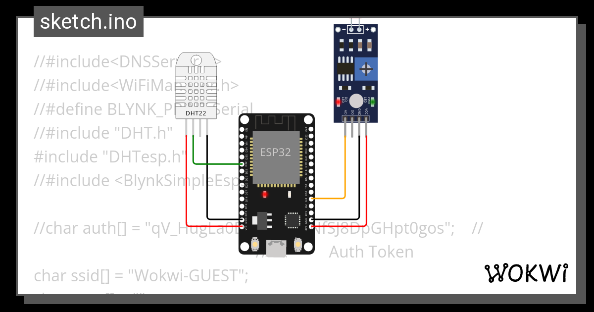 Esp Ldr Temperature Humidity Soil Moisture Wokwi Arduino And