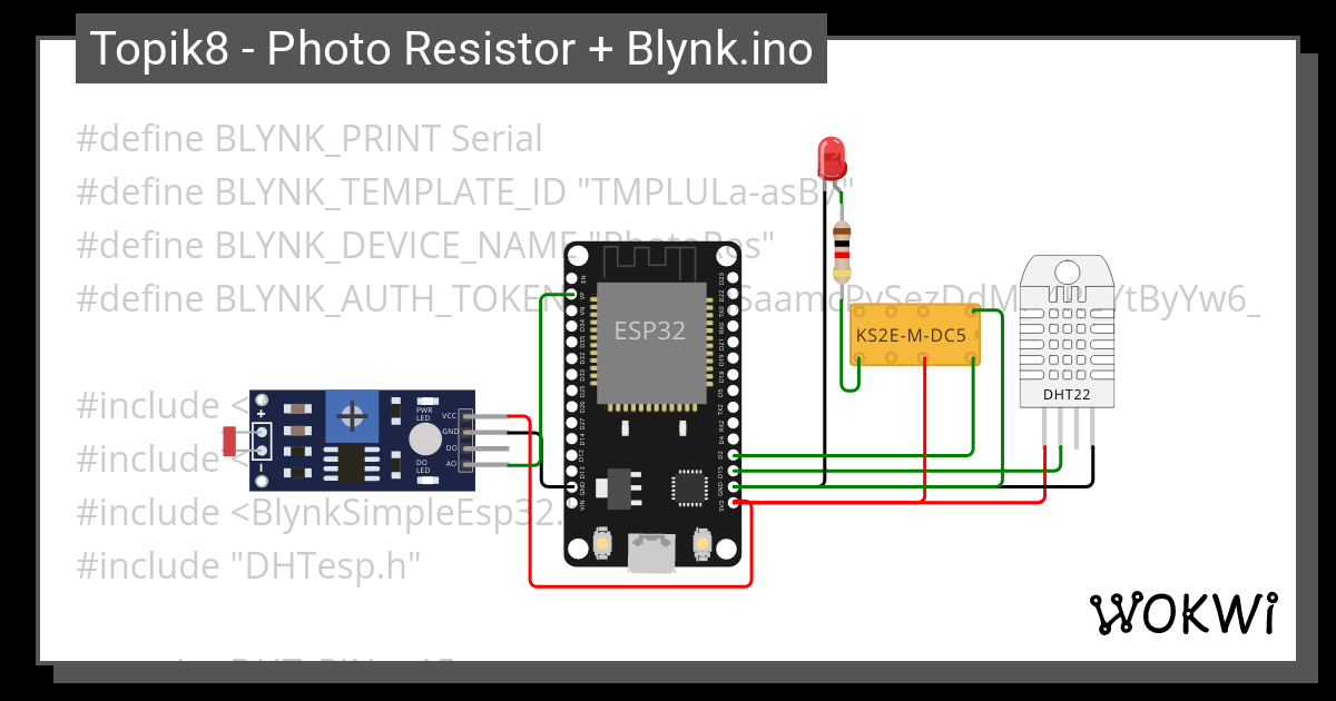 Topik Photo Resistor Blynk Ino Wokwi Esp Stm Arduino Simulator