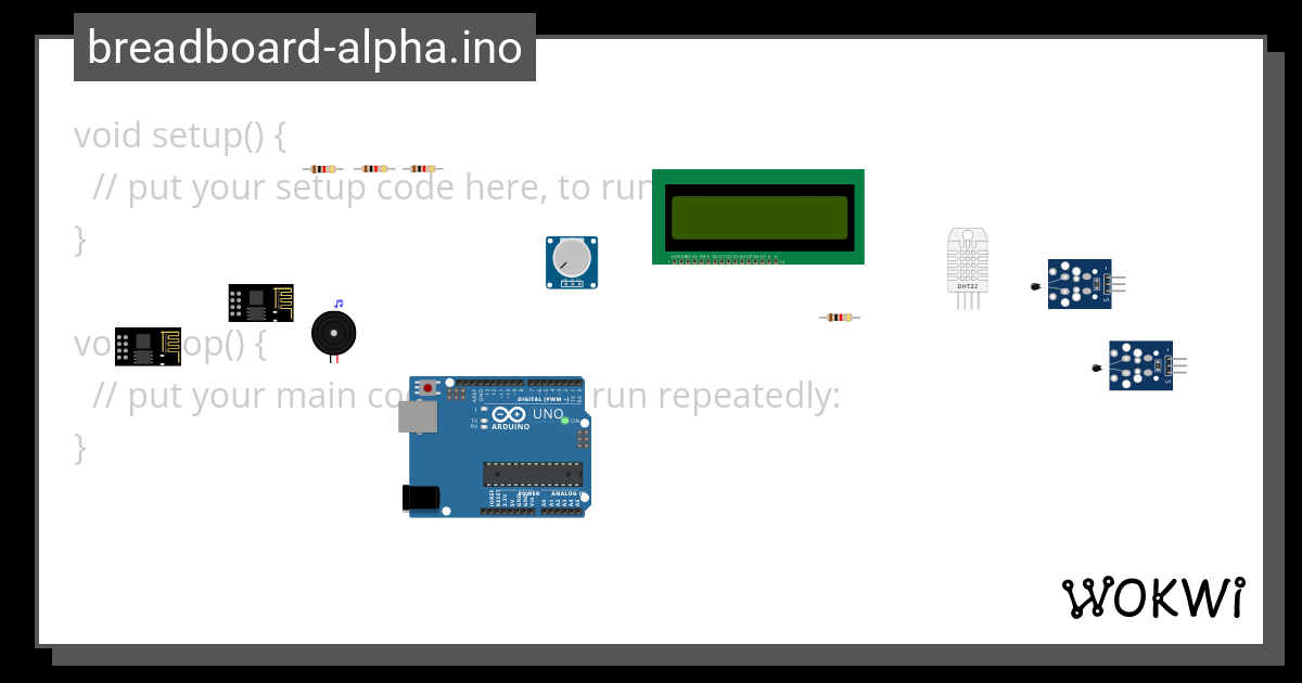 Breadboard Alpha Ino Wokwi Esp Stm Arduino Simulator