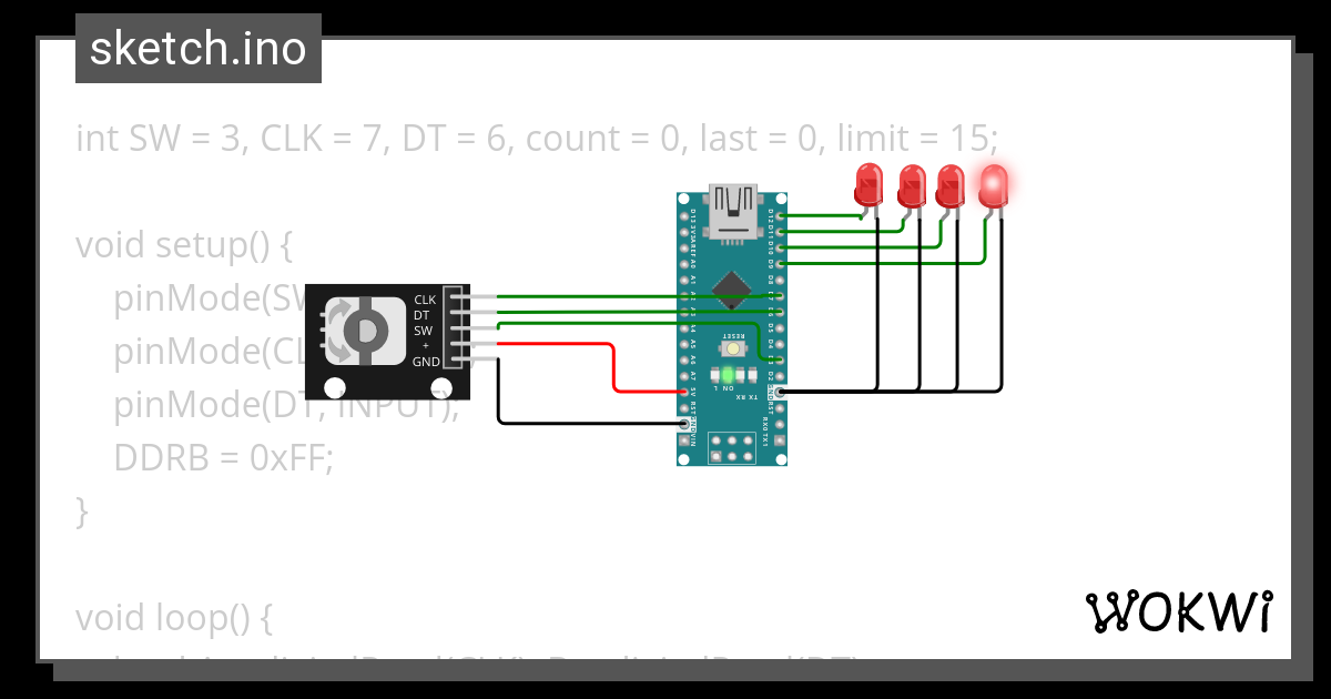 Encoder Wokwi ESP32 STM32 Arduino Simulator