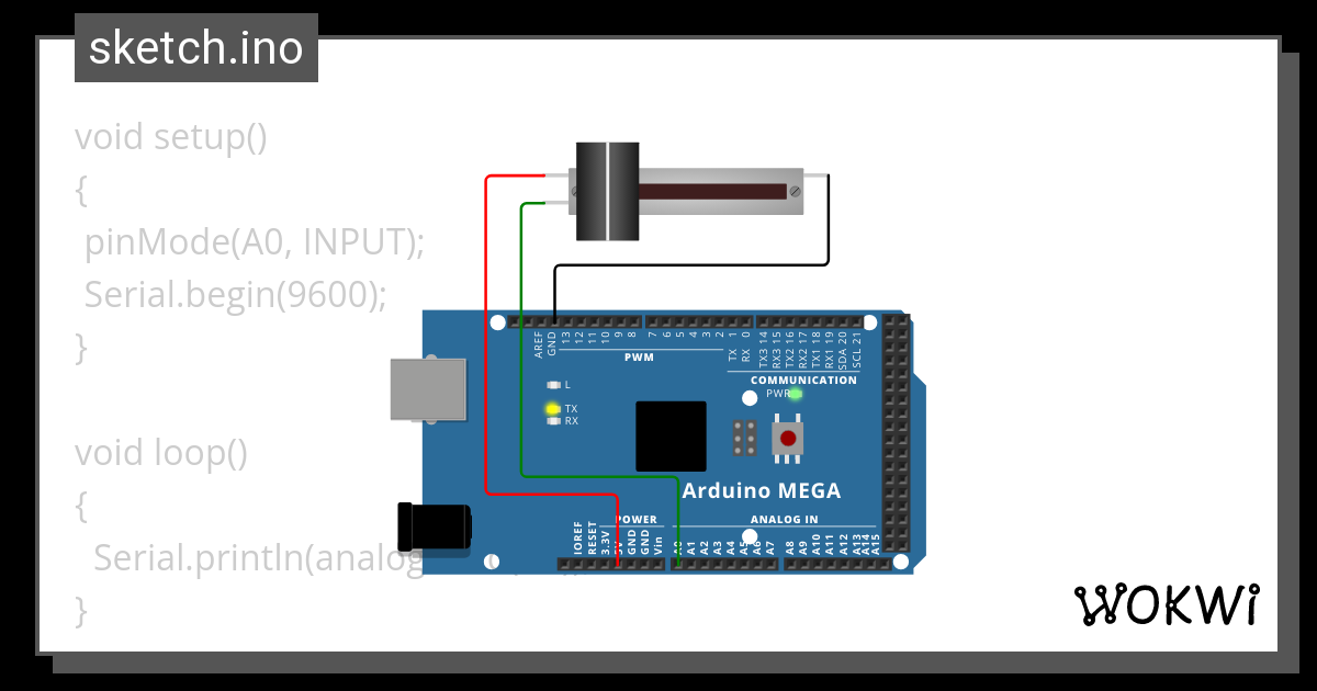 Analogread Potmeter Wokwi Esp Stm Arduino Simulator