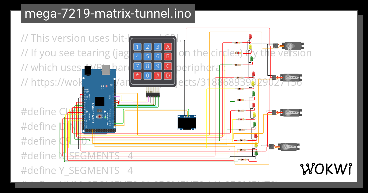 Mega Matrix Tunnel Ino Copy Wokwi Esp Stm Arduino Simulator