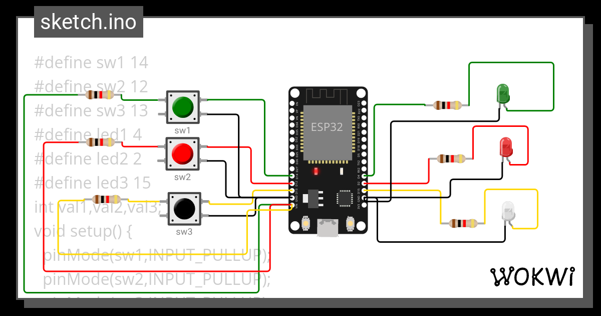 Digital Input Output Wokwi Esp Stm Arduino Simulator