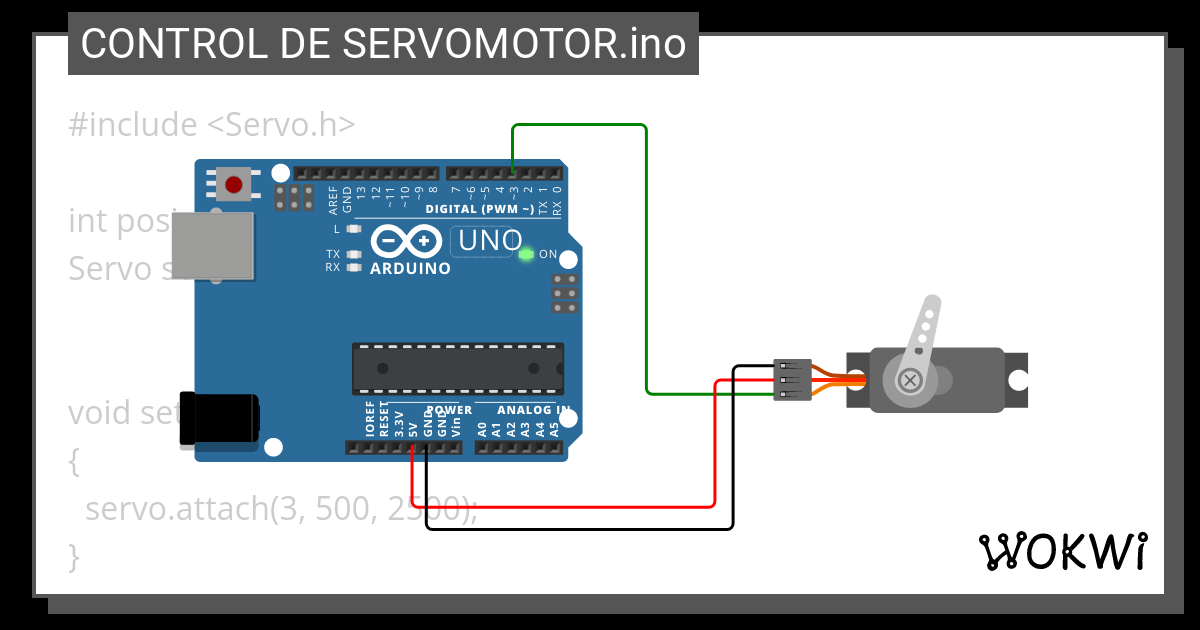 Control De Servomotor Ino Wokwi Esp Stm Arduino Simulator