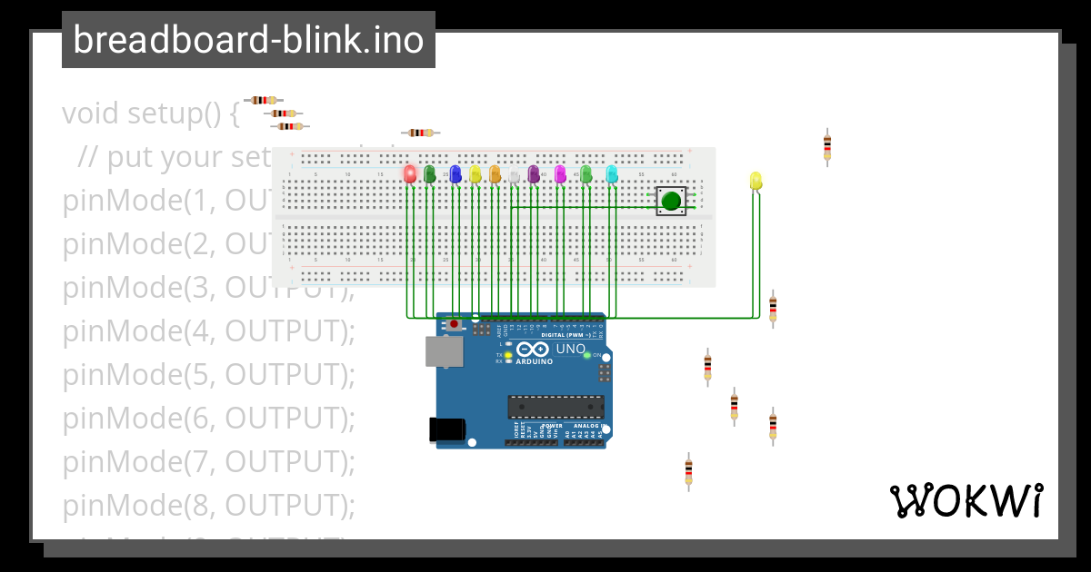 Wokwi Breadboard Wokwi ESP32 STM32 Arduino Simulator