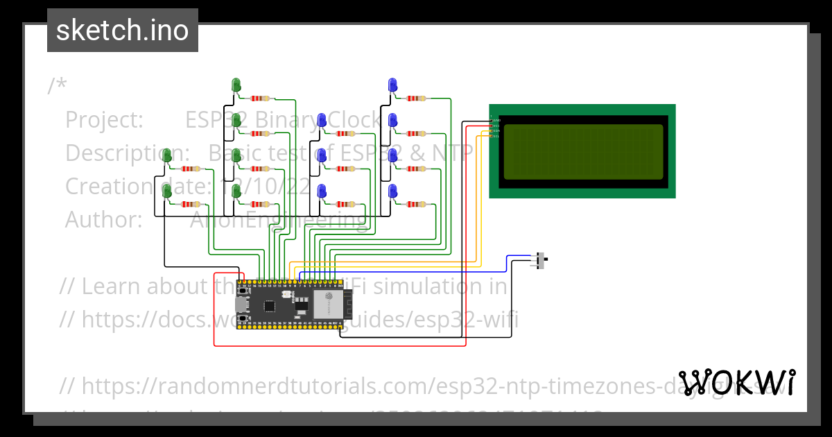 Esp Binary Clock Ino Wokwi Esp Stm Arduino Simulator