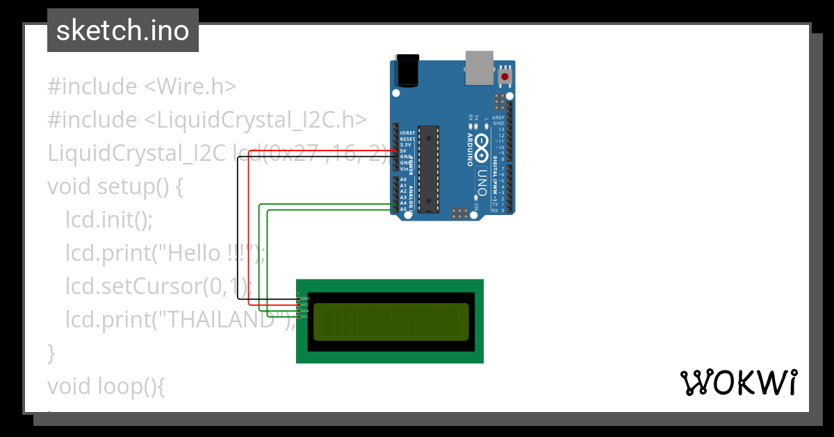 Sunapat LCD2 Wokwi ESP32 STM32 Arduino Simulator