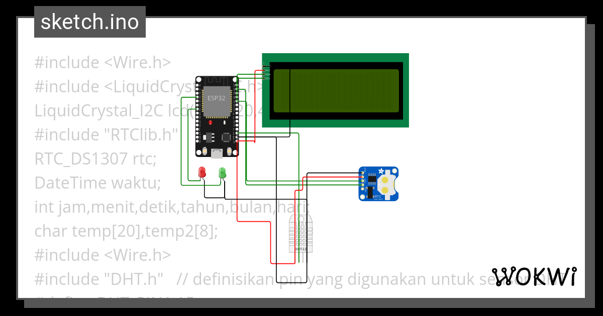 Rtc Esp Led Dht Wokwi Esp Stm Arduino Simulator