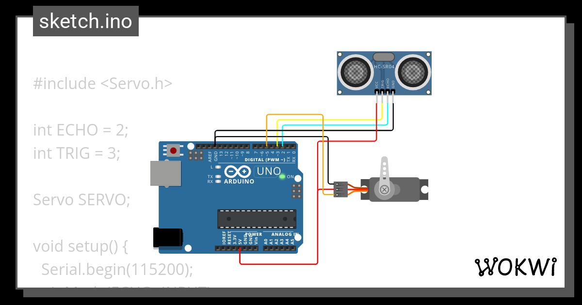 Palang Pintu Otomatis Ino Wokwi Esp Stm Arduino Simulator