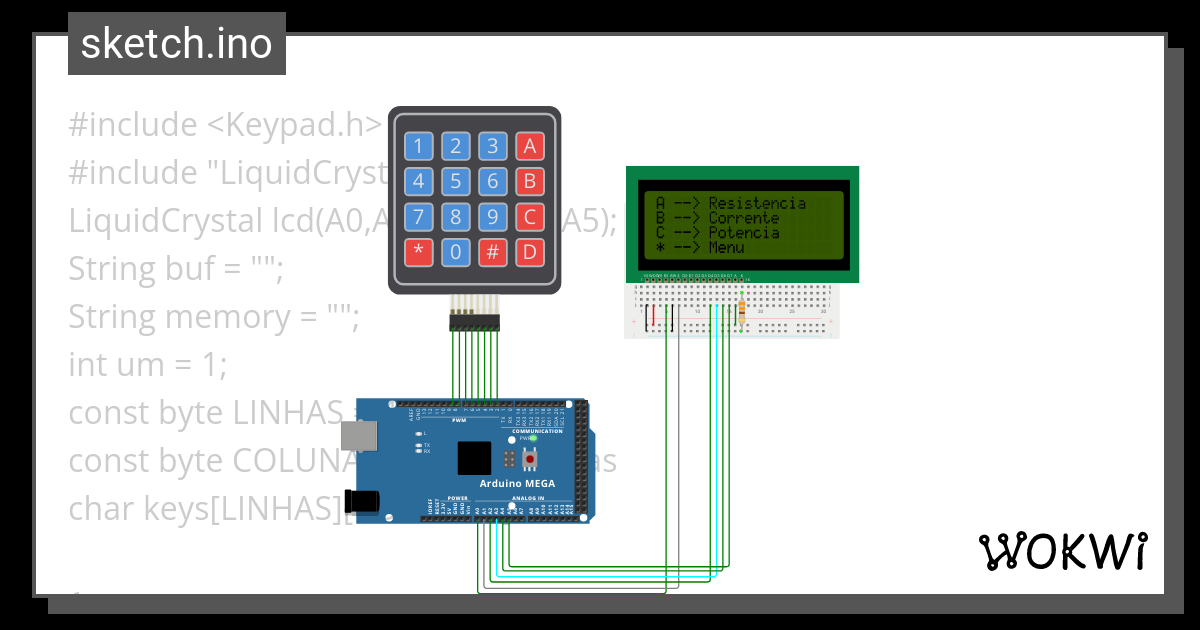 Keypad Lcd Wokwi Esp Stm Arduino Simulator