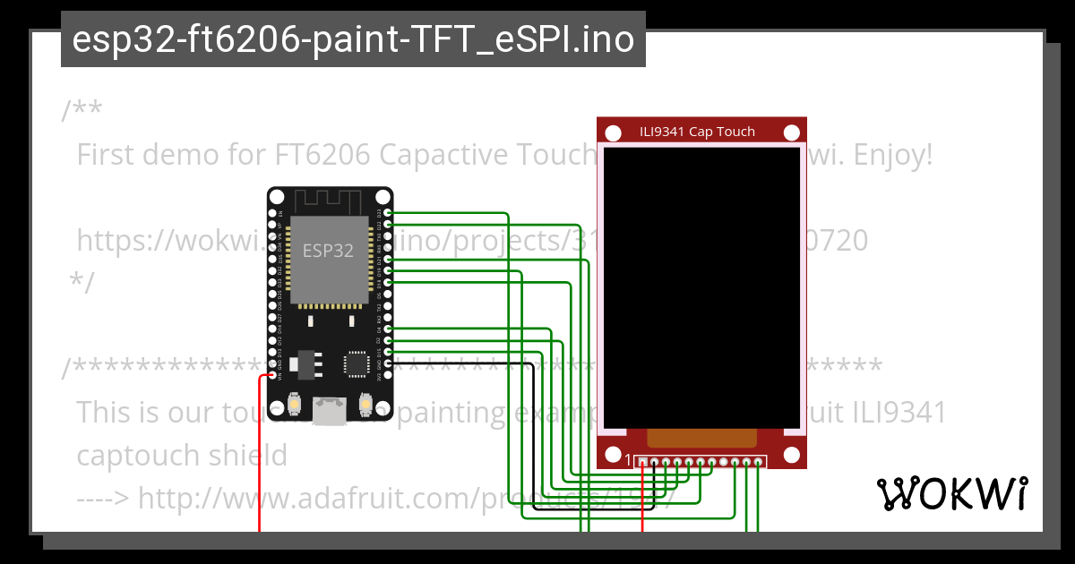 Esp32 Ft6206 Paint TFT ESPI Ino Copy Wokwi Arduino And ESP32 Simulator