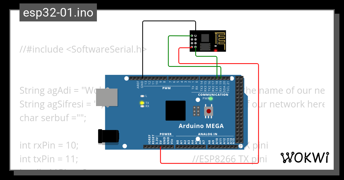 Esp 01 Tests Wokwi ESP32 STM32 Arduino Simulator