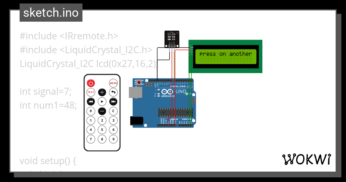 Ir Receiver Using Ir Remote Copy Using If Else Wokwi ESP32 STM32