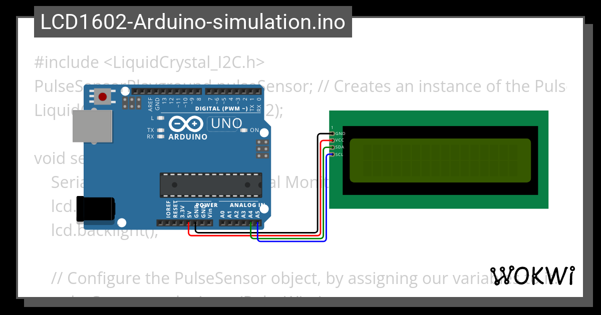 LCD1602 Arduino Simulation Ino Copy Wokwi ESP32 STM32 Arduino Simulator