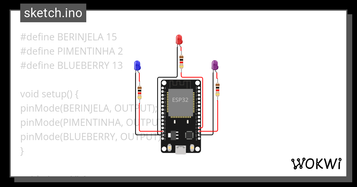 Leds Wokwi Esp Stm Arduino Simulator