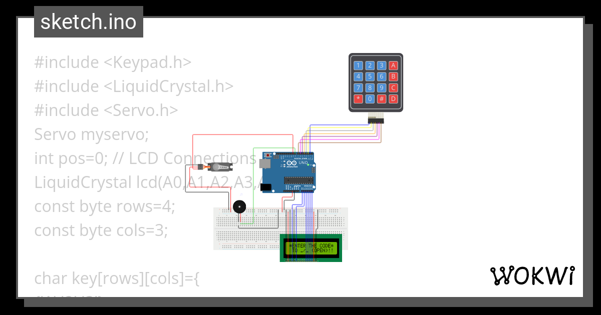 Password Based Door Lock Security System Using Arduino Keypad Made