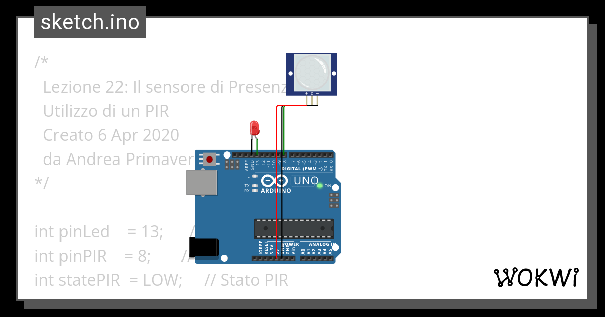 Sensore Di Movimento Wokwi Esp Stm Arduino Simulator