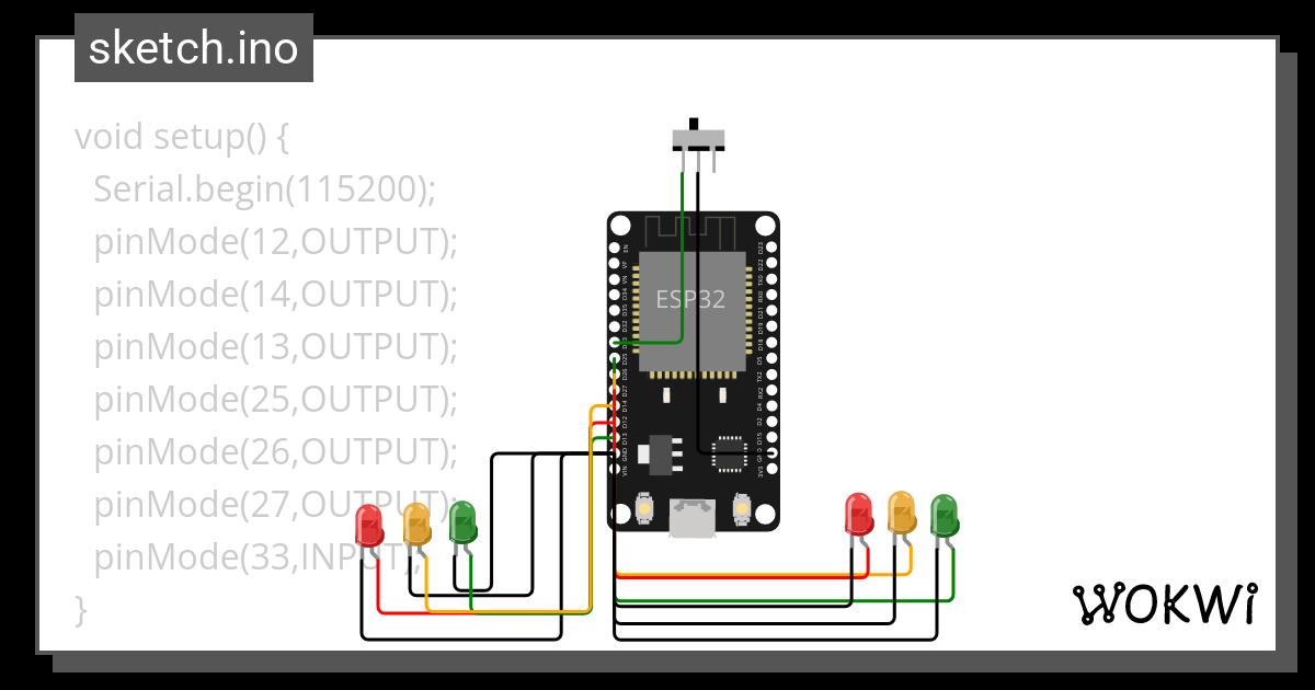 Traffic Lights Wokwi Esp Stm Arduino Simulator