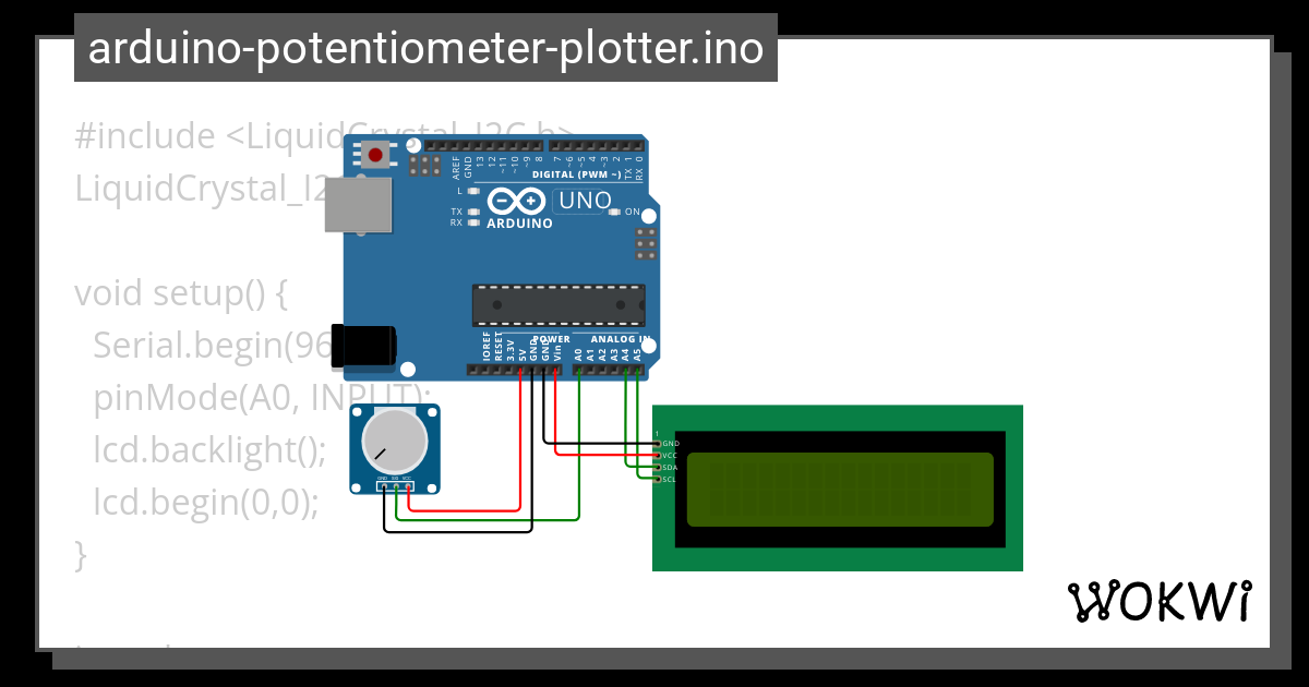 Potenciometro Valor Ino Wokwi ESP32 STM32 Arduino Simulator