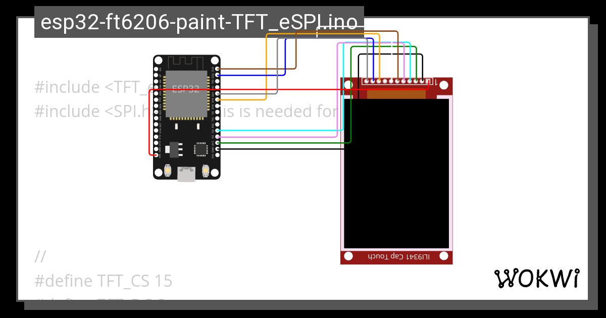 Esp32 Ft6206 Paint TFT ESPI Ino TESTING Examples Copy Wokwi ESP32