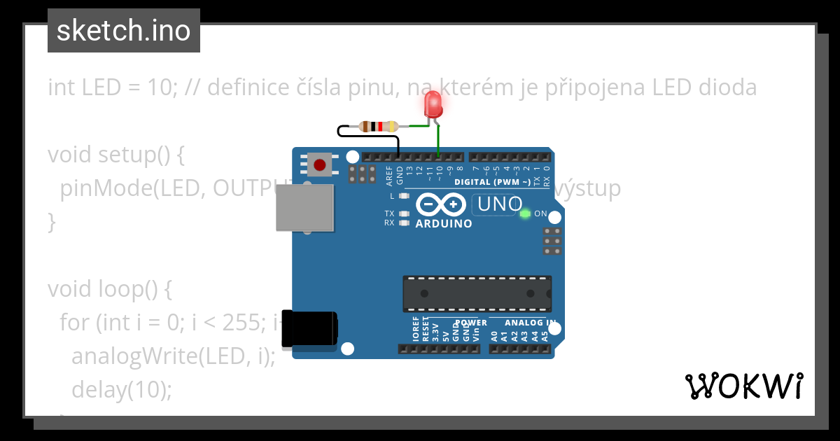 Fade Led Wokwi Esp Stm Arduino Simulator