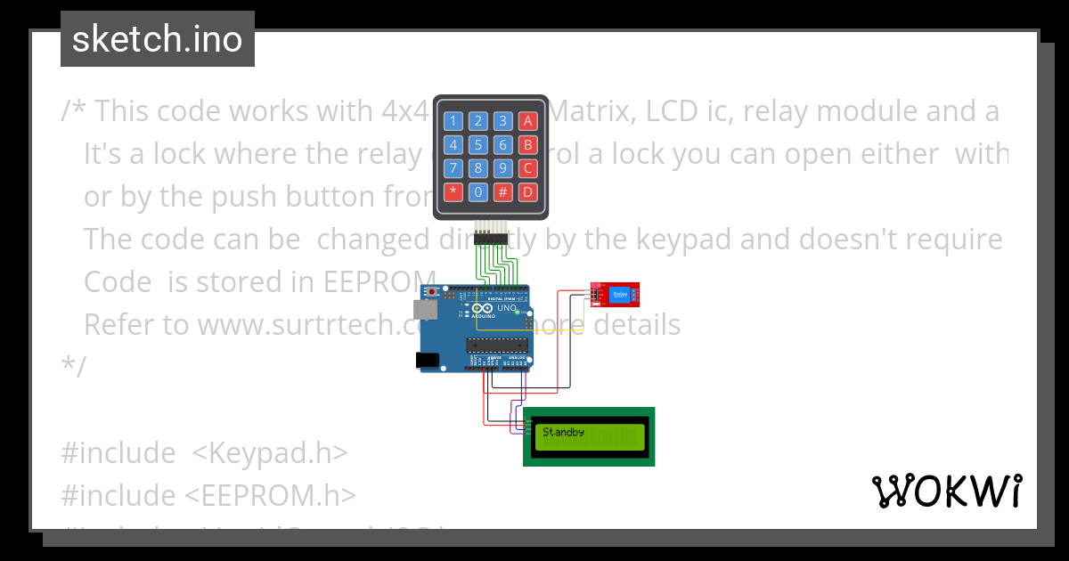 Door Lock Copy Wokwi ESP32 STM32 Arduino Simulator