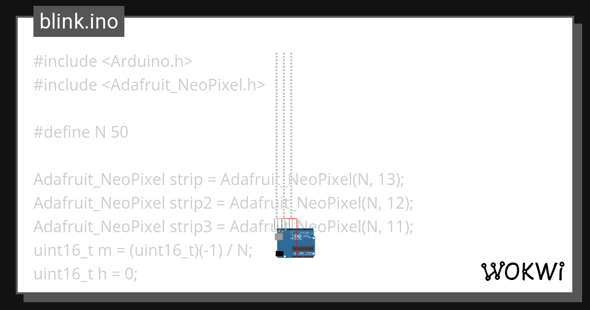 Rainbow Ino Wokwi ESP32 STM32 Arduino Simulator