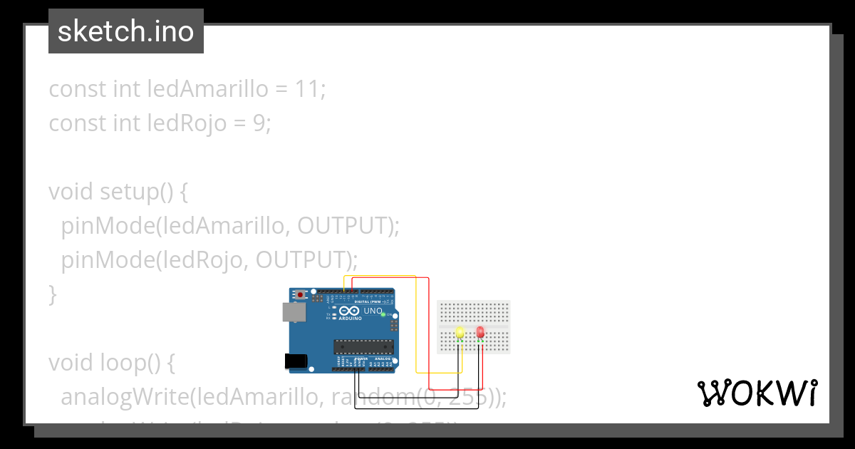 Luminosidad De Led Aleatoria Random Wokwi Esp Stm Arduino