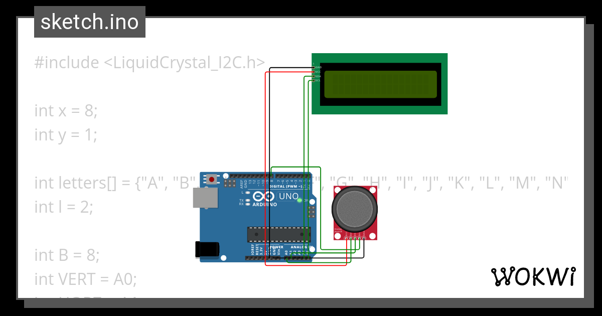 Liquid Crystal Display I2c Wokwi ESP32 STM32 Arduino Simulator