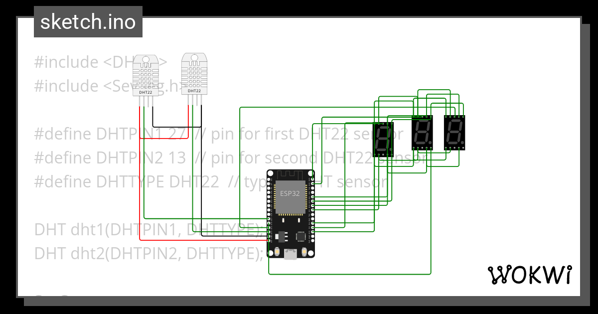 Ssd With Dht Wokwi Esp Stm Arduino Simulator