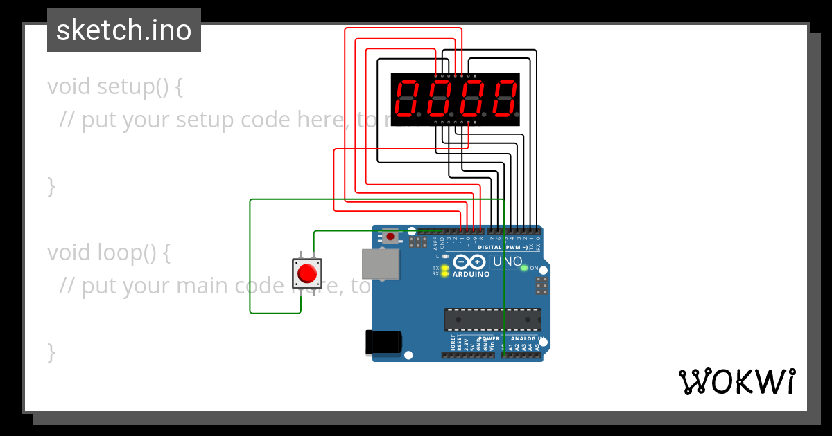 Counter Display Segments Wokwi Esp Stm Arduino Simulator