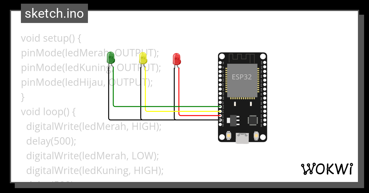 Praktikum Esp Membuat Rangkaian Wokwi Esp Stm Arduino Simulator