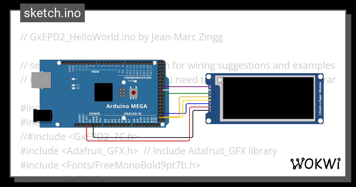 Mega Epaper Wokwi Esp Stm Arduino Simulator