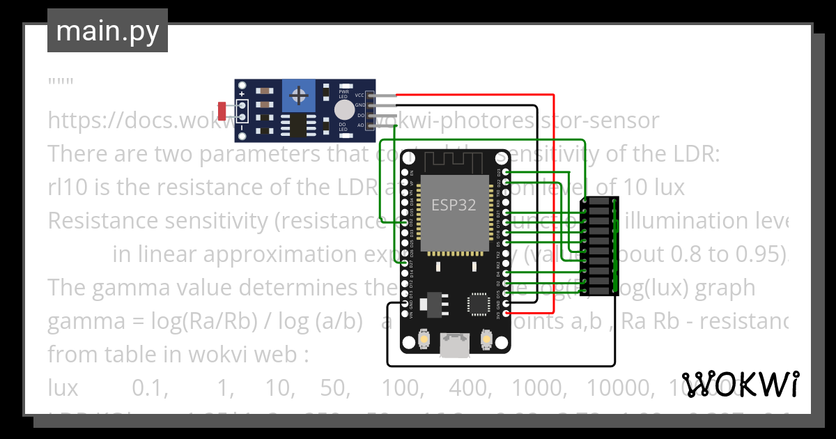 Photoresistor Bargraph Wokwi Esp Stm Arduino Simulator