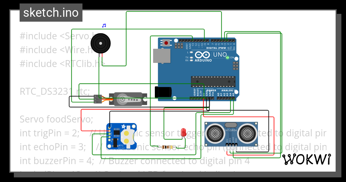 Automated Pet Feeder Copy 2 Wokwi ESP32 STM32 Arduino Simulator