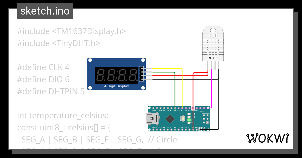 Temperature Sensor Wokwi Esp Stm Arduino Simulator