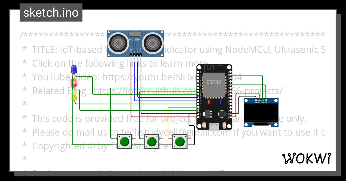 Water Monitor Wokwi Esp Stm Arduino Simulator