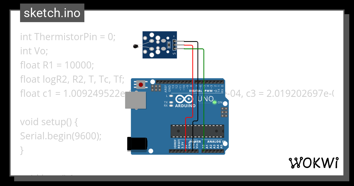 Ntc Temperature Sensor Wokwi Esp Stm Arduino Simulator