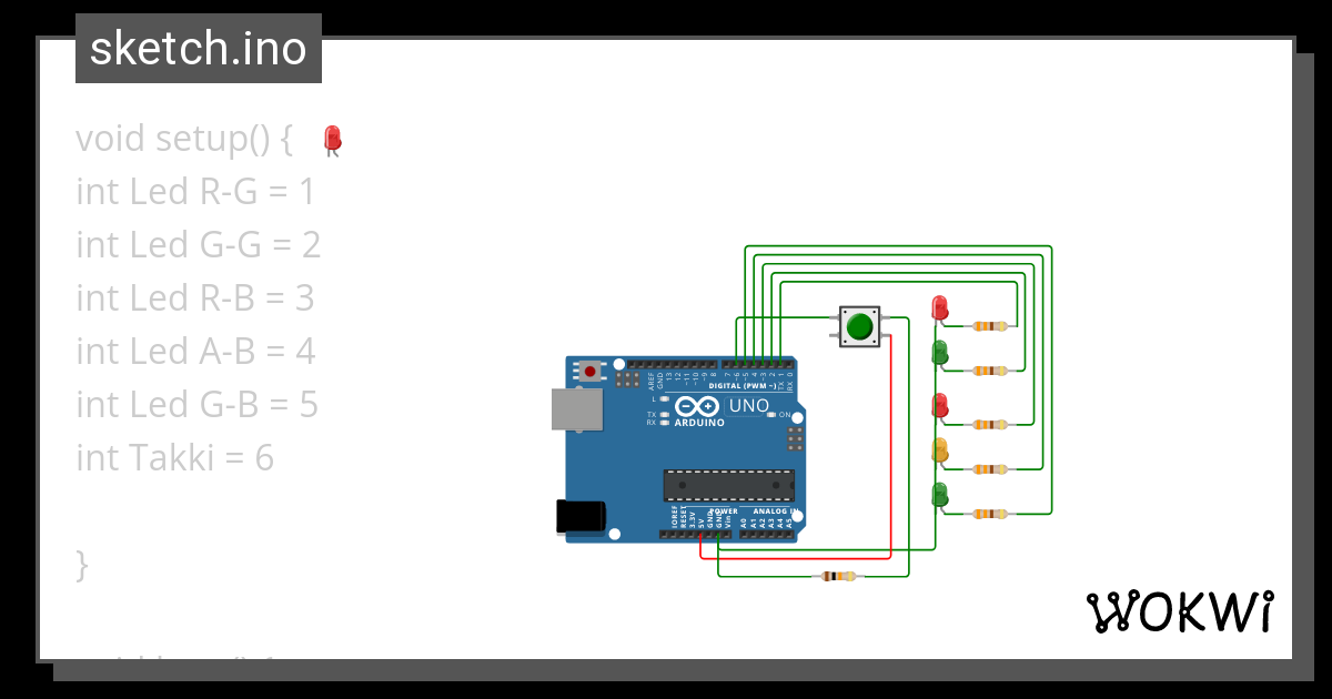 Traffic Lights Wokwi ESP32 STM32 Arduino Simulator